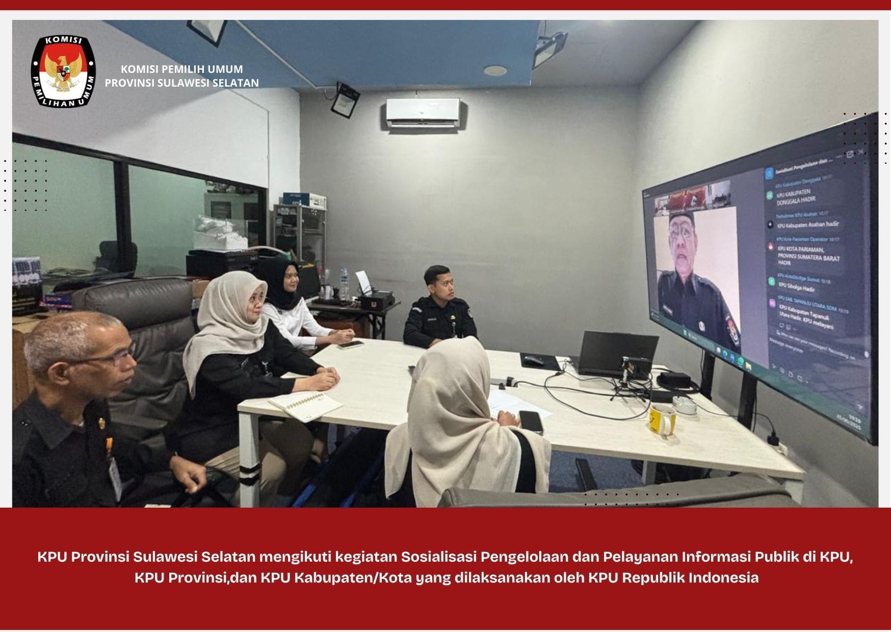 KPU Sulsel Mengikut Kegiatan  Sosialisasi Pengelolaan & Pelayanan Informasi di KPU